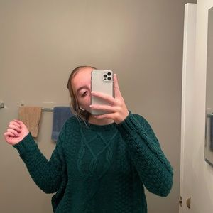 dark green/blue knit sweater